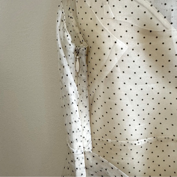 Vintage Betsey Johnson Polka Dot Henley Ruffle Dress - Picture 8 of 16